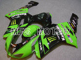 Kawasaki NINJA ZX6R 2007-2008 Injection ABS Fairing - Monster - Black Green - MFS5760